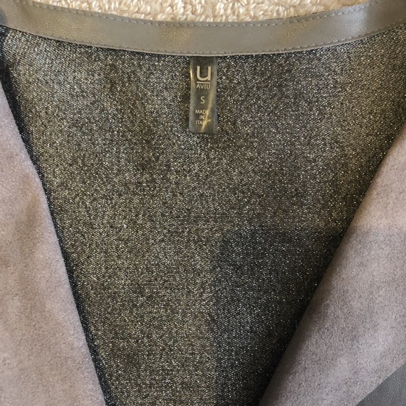 Ladies U Aviu Leather/Knit cardigan - Picture 6 of 6